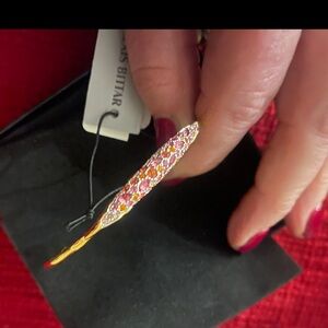 Alexis Bittar Gold and Pink Earrings